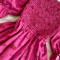 Summer new French gentle style sweet square neck bubble short sleeved waist slimming slit A-line dress