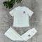 Autumn new fashionable casual short sleeved pants embossed two-piece set