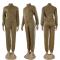 Autumn and winter fashionable casual women's embossed long sleeved pants set