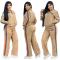 New Embroidered Fashion Casual Embossed Long Sleeve Zipper Sports Set