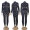 New fashionable and casual printed long sleeved pants set