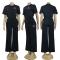 Autumn new fashionable casual short sleeved pants embossed two-piece set
