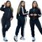 Autumn and winter fashionable casual women's embossed long sleeved pants set