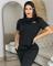 Autumn new fashionable casual short sleeved pants embossed two-piece set