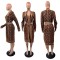 New fashion style cardigan, knitted sweater, cloak, long robe with belt included