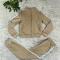 Autumn and winter fashionable casual women's embossed long sleeved pants set