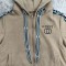 Autumn and Winter New Heavy Industry Fashion Embossed Zipper Hoodie Two Piece Set