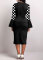 Fashion digital printed flared sleeve round neck women's dress