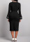 Fashion digital printed long sleeved round neck women's dress