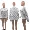 Fashionable and casual jacket with printed zipper and double threaded jacket