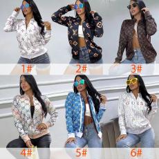 Fashionable and casual jacket with printed zipper and double threaded jacket