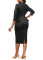 Sexy and fashionable solid color long sleeved white-collar women's dress