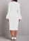 Fashion digital printed long sleeved round neck women's dress