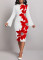 Fashion digital printed long sleeved round neck women's dress