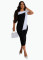 Sexy and fashionable solid color summer white-collar women's dress