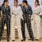 Casual temperament, loose long sleeved shirt, wide leg pants set, high-end two-piece set