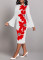 Fashion digital printed long sleeved round neck women's dress