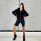 Fashionable casual sports brand jacket embroidered zipper pocket threaded jacket