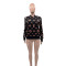 Fashionable and casual jacket with printed zipper and double threaded jacket