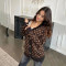 Fashion temperament knitted sweater V-neck long soft button pocket sweater