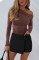 Super elastic sexy girl nightclub hip hugging mini skirt