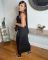 Women's high-quality brushed fabric, cute double-sided tassel half length skirt