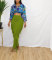 Women's high-quality brushed fabric, cute double-sided tassel half length skirt