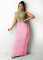 Women's high-quality brushed fabric, cute double-sided tassel half length skirt