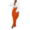 Women's high-quality brushed fabric, cute double-sided tassel half length skirt