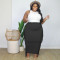 Women's high-quality brushed fabric, cute double-sided tassel half length skirt