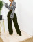 Women's high-quality brushed fabric, cute double-sided tassel half length skirt