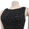 Fashion women's sequined backless dress, long skirt, new