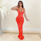 Fashionable women's suspender, rhinestone hot stamping backless dress new