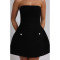 Xiaoxiangfeng spicy girl strapless dress, socialite style queen temperament, sexy slim fit, hip hugging short skirt