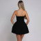Xiaoxiangfeng spicy girl strapless dress, socialite style queen temperament, sexy slim fit, hip hugging short skirt