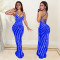 Fashionable women's suspender, rhinestone hot stamping backless dress new