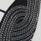 Hanging neck elastic backless tie deep V-neck tight jumpsuit