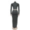 Fashion women's hot pressed diamond long sleeved two-piece set new