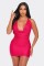 Hot pressed diamond neck strap, backless elastic hip hugging dress