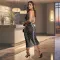 Fashionable women's rhinestone slim fit hip hugging dress