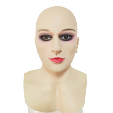 Latex masks, Halloween headgear, film and television actors, bald women, cosplay, funny and realistic props