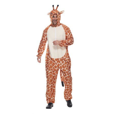New Halloween performance costumes, animal party costumes, giraffe cartoon jumpsuit pajamas