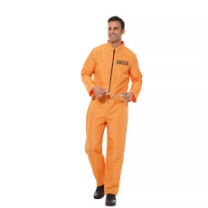 Halloween adult prisoner costume cosplay costume criminal costume jumpsuit ball costume