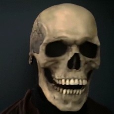 Personalized face mask scary zombie headgear prop Halloween moving mouth skull latex mask
