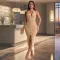 Fashionable women's rhinestone slim fit hip hugging dress
