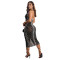 Fashionable women's rhinestone slim fit hip hugging dress