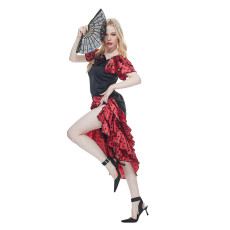 Hot selling Halloween new Mexican adult women's dress, flamenco costume, Spanish outfit