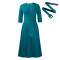 Autumn and winter new women's clothing OL fashion suit collar pleated waist cinched plus size dress