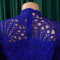 2024 New Style Solid Color Lace Hook Flower Hollow Crimson Cross border Dress