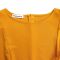 Round neck elegant waist cinching big swing bubble sleeves A-line dress